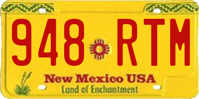 NM license plate 948RTM