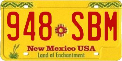 NM license plate 948SBM