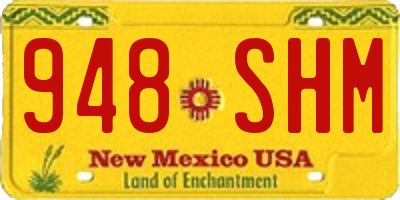 NM license plate 948SHM
