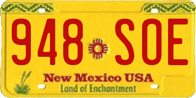 NM license plate 948SOE