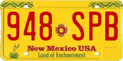 NM license plate 948SPB