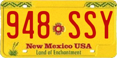 NM license plate 948SSY
