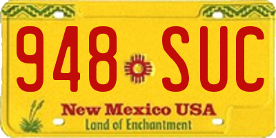 NM license plate 948SUC