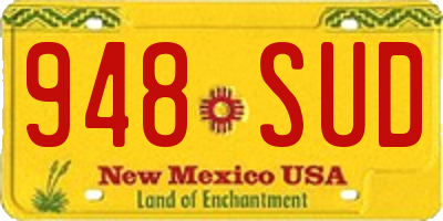 NM license plate 948SUD