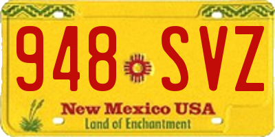 NM license plate 948SVZ