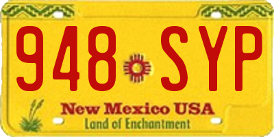 NM license plate 948SYP