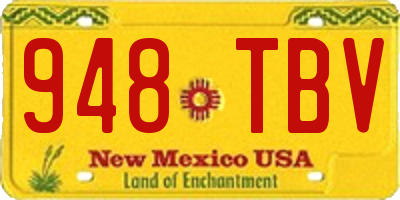 NM license plate 948TBV