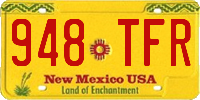 NM license plate 948TFR