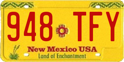 NM license plate 948TFY