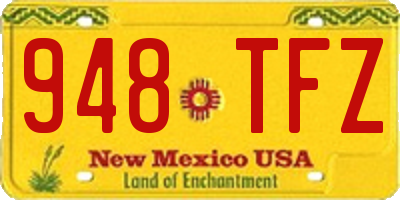 NM license plate 948TFZ