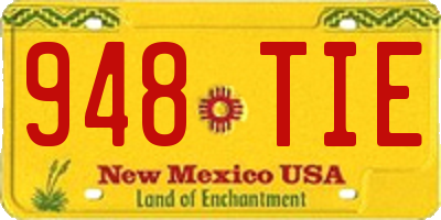 NM license plate 948TIE