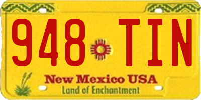 NM license plate 948TIN