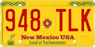 NM license plate 948TLK