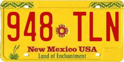 NM license plate 948TLN
