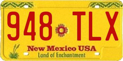 NM license plate 948TLX