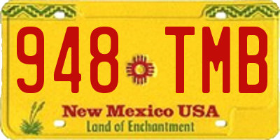 NM license plate 948TMB