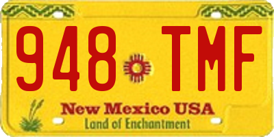 NM license plate 948TMF