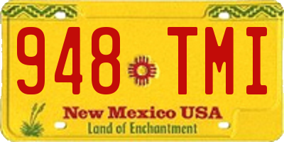 NM license plate 948TMI