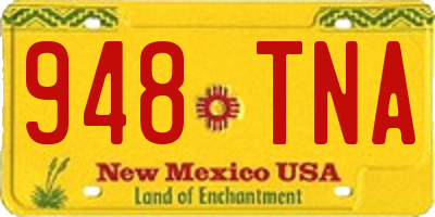 NM license plate 948TNA