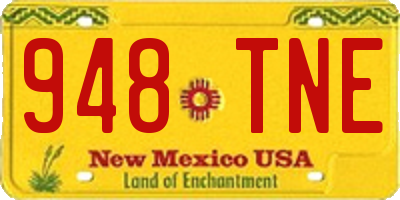 NM license plate 948TNE