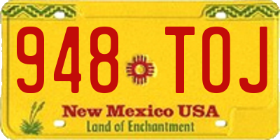 NM license plate 948TOJ