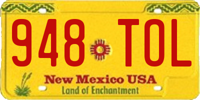 NM license plate 948TOL