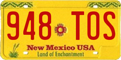 NM license plate 948TOS
