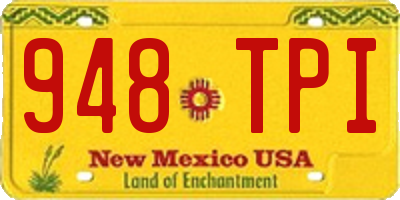 NM license plate 948TPI