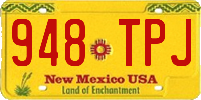NM license plate 948TPJ