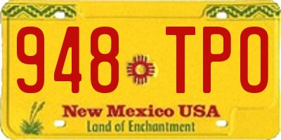 NM license plate 948TPO