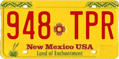 NM license plate 948TPR