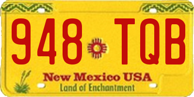 NM license plate 948TQB
