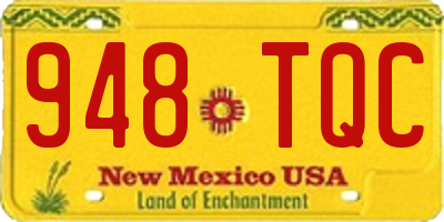 NM license plate 948TQC