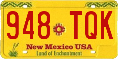NM license plate 948TQK