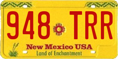 NM license plate 948TRR