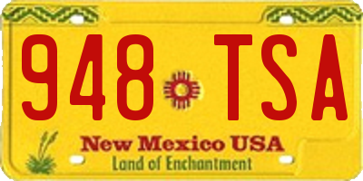 NM license plate 948TSA