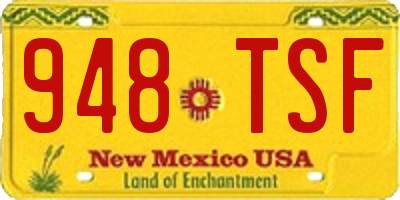 NM license plate 948TSF