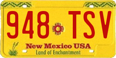 NM license plate 948TSV