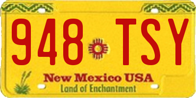 NM license plate 948TSY