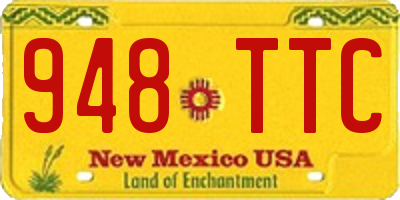 NM license plate 948TTC