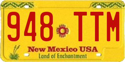 NM license plate 948TTM