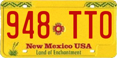 NM license plate 948TTO