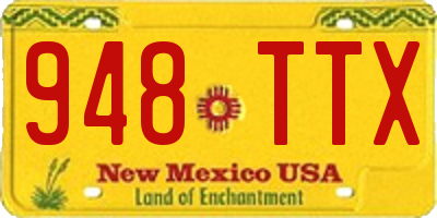 NM license plate 948TTX