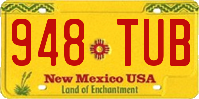 NM license plate 948TUB