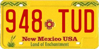 NM license plate 948TUD
