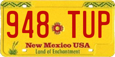 NM license plate 948TUP