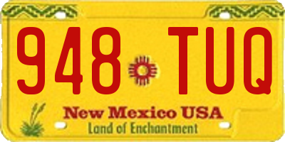 NM license plate 948TUQ