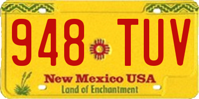 NM license plate 948TUV