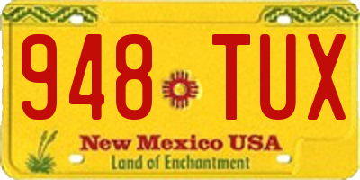 NM license plate 948TUX