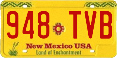 NM license plate 948TVB
